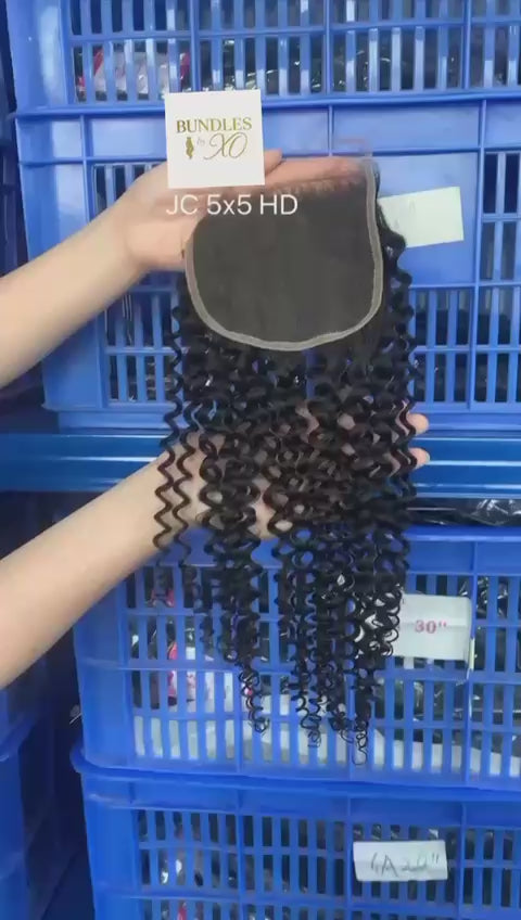 5*5 Jerry curl HD Closure